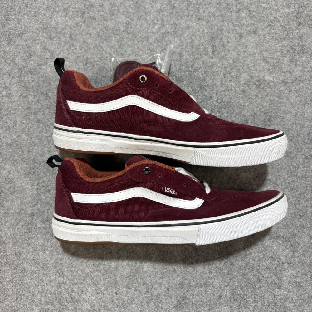Vans Kyle Walker Pro Burgundy Maroon White Suede Skate Shoes Mens 11 721454